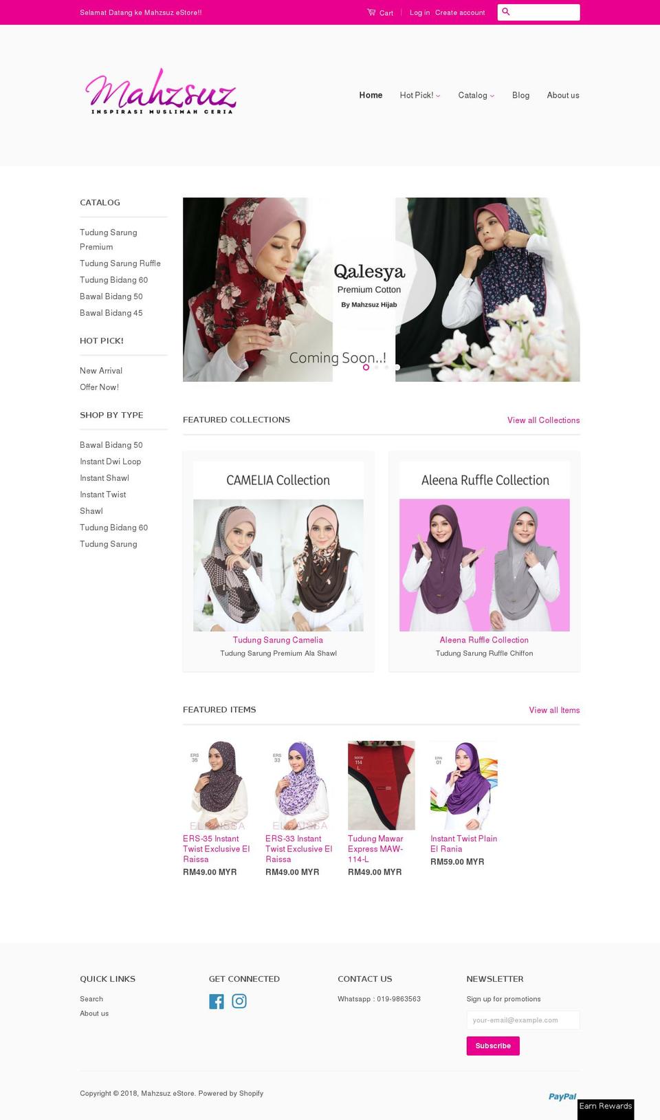 mahzsuz.biz shopify website screenshot