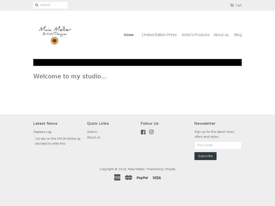 maiamellier.com shopify website screenshot