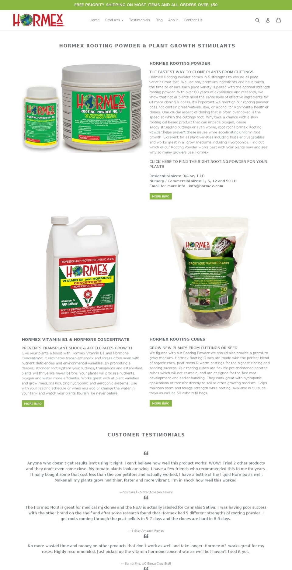 maiaproducts.com — Shopify storefront screenshot