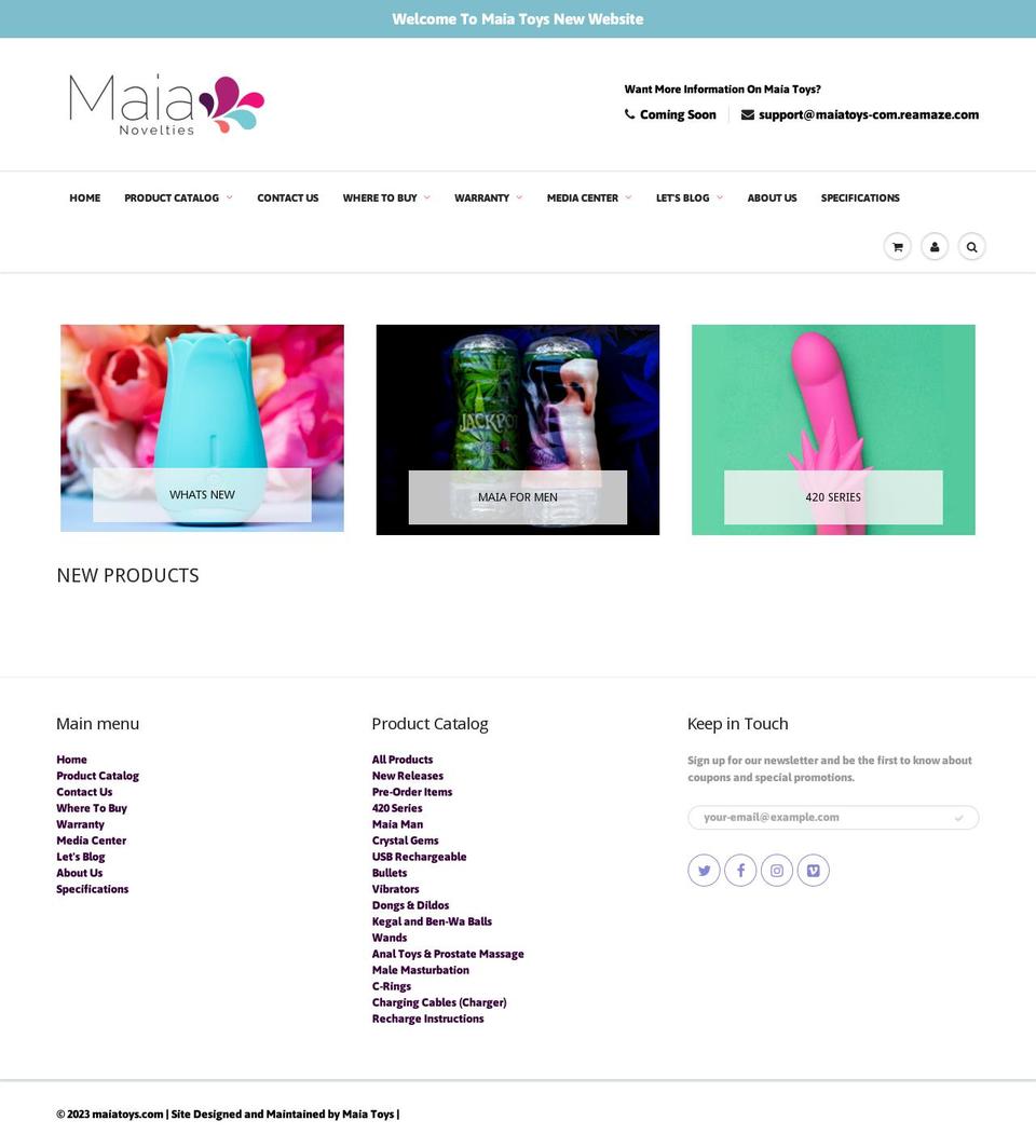 maiatoysonline.com — Shopify storefront screenshot