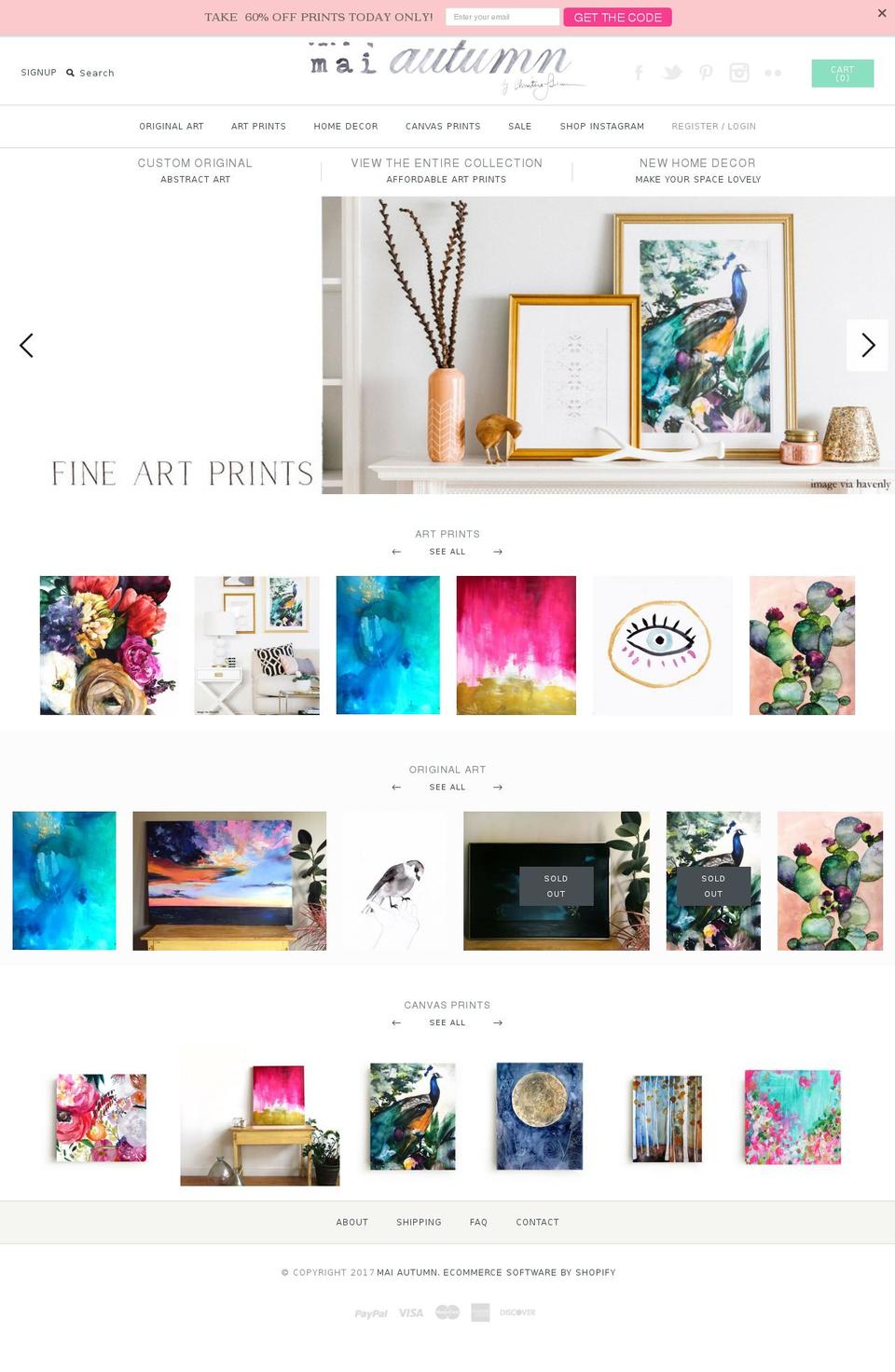 maiautumn.com shopify website screenshot