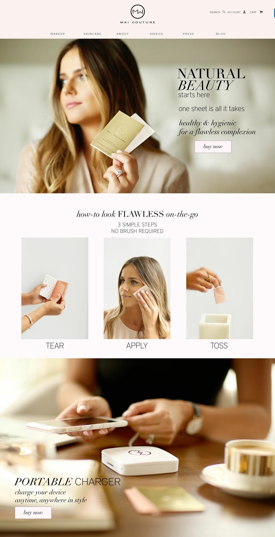 maicouture.com shopify website screenshot