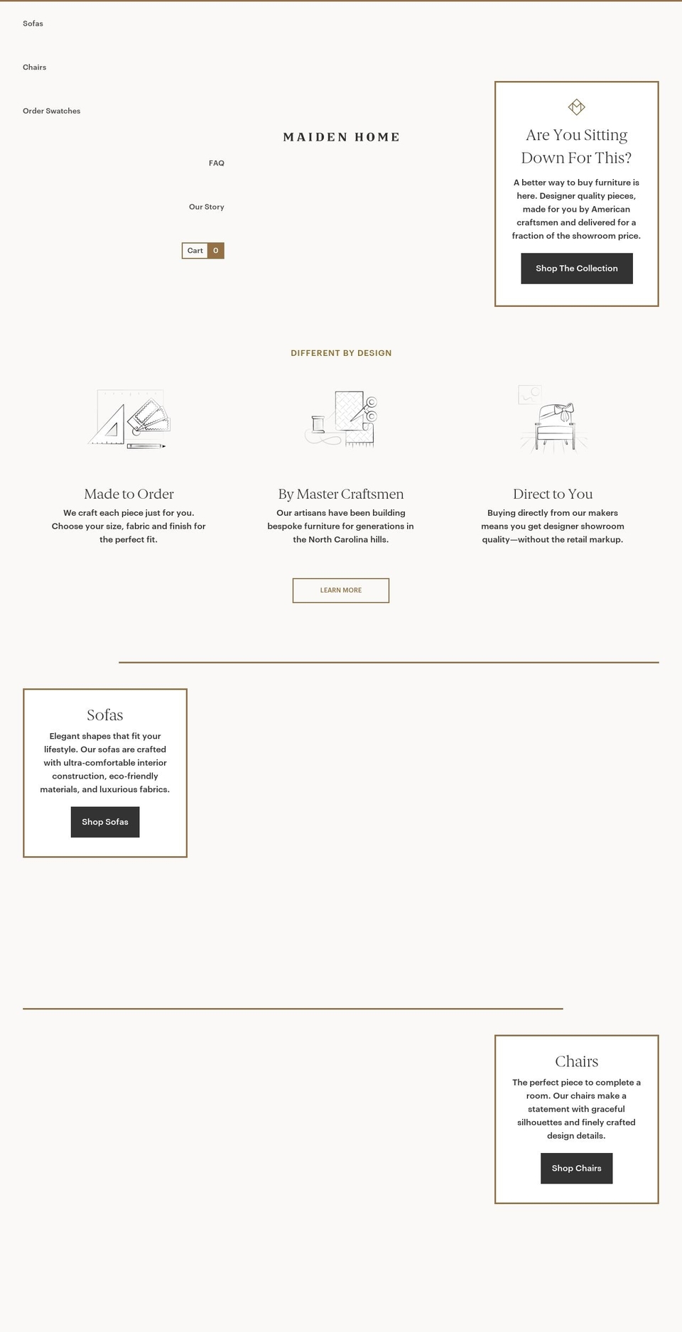 maidenhome.com shopify website screenshot