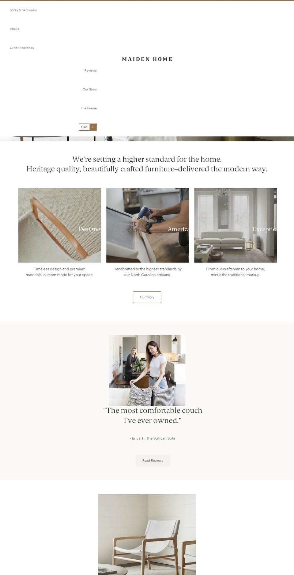 maidenhomeinc.com — Shopify storefront screenshot