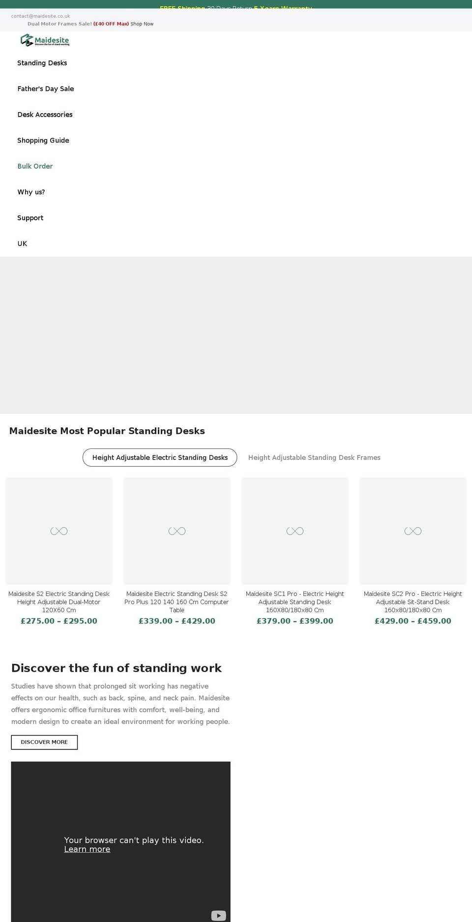 maidesite.co.uk shopify website screenshot