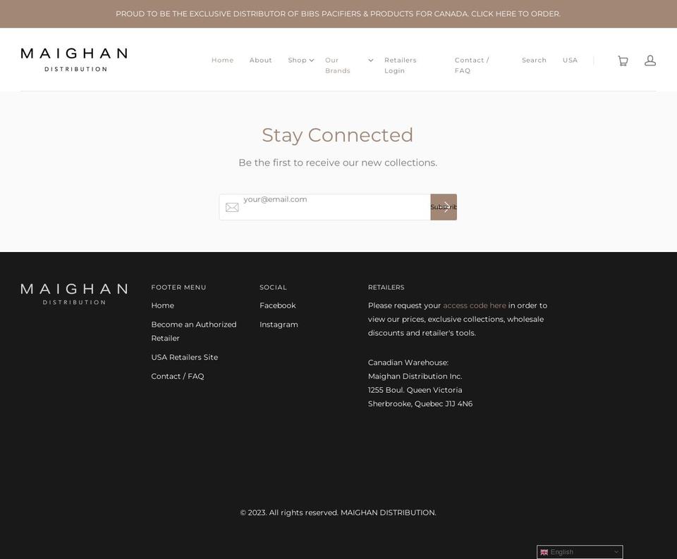 maighandistribution.com — Shopify storefront screenshot