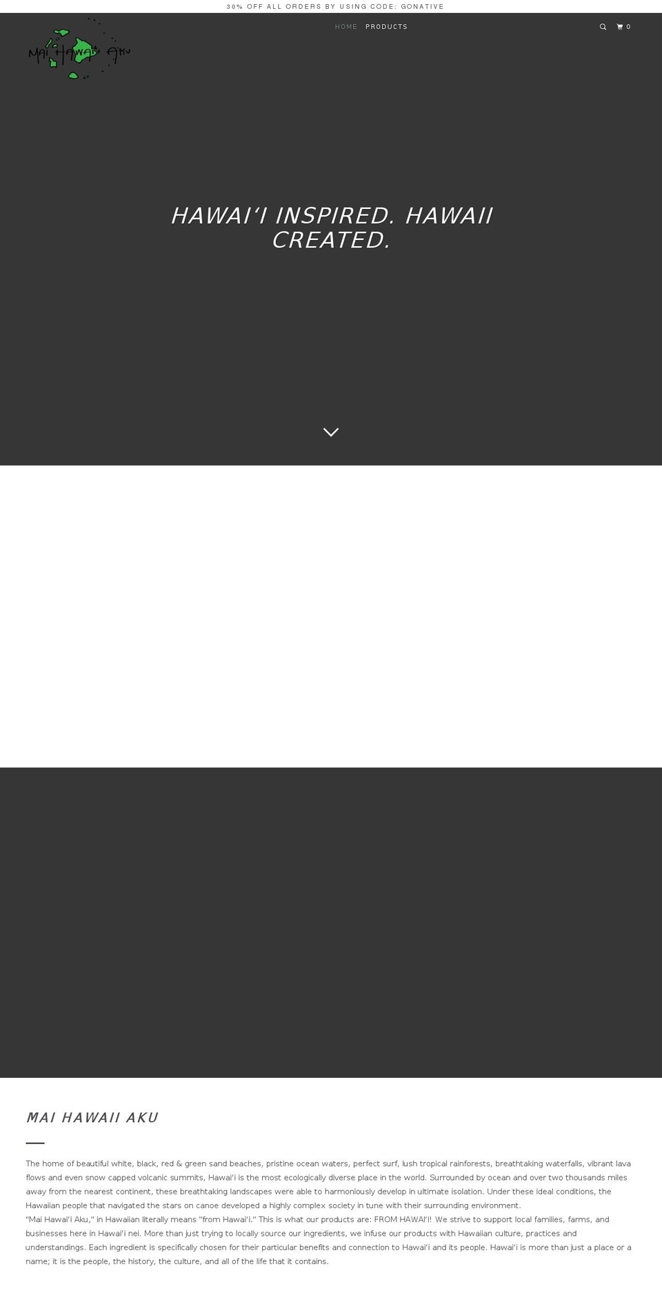 maihawaiiaku.com — Shopify storefront screenshot