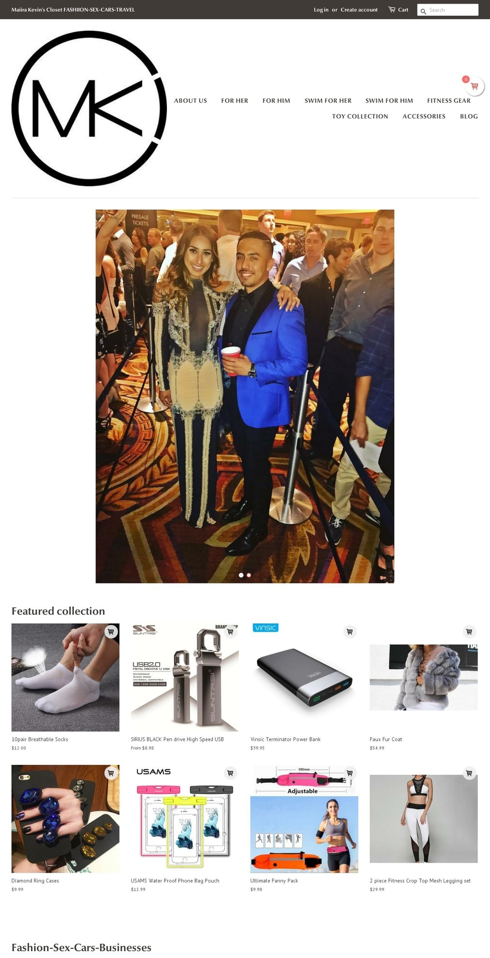 maiirakevinscloset.com shopify website screenshot