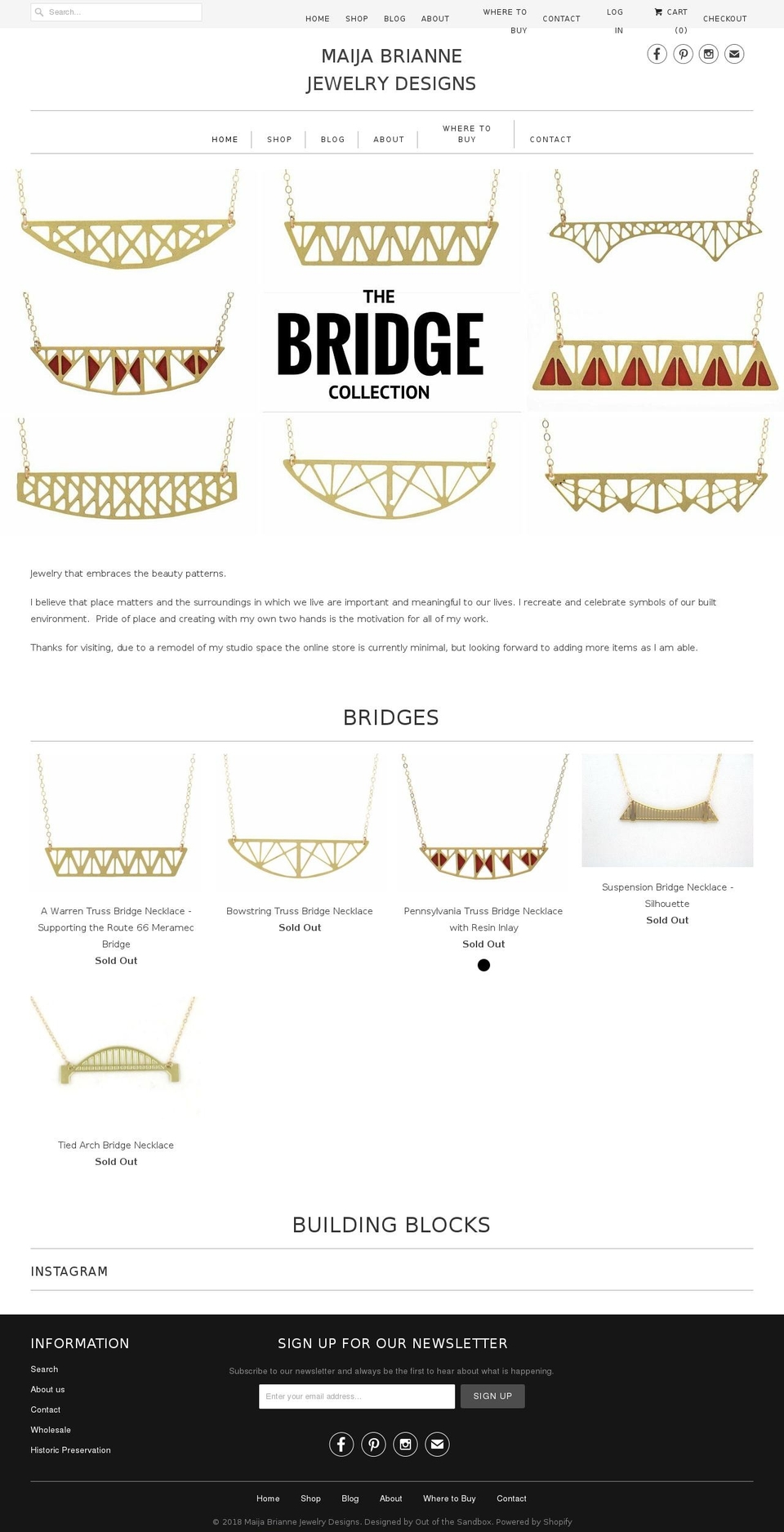 maijabrianne.com — Shopify storefront screenshot