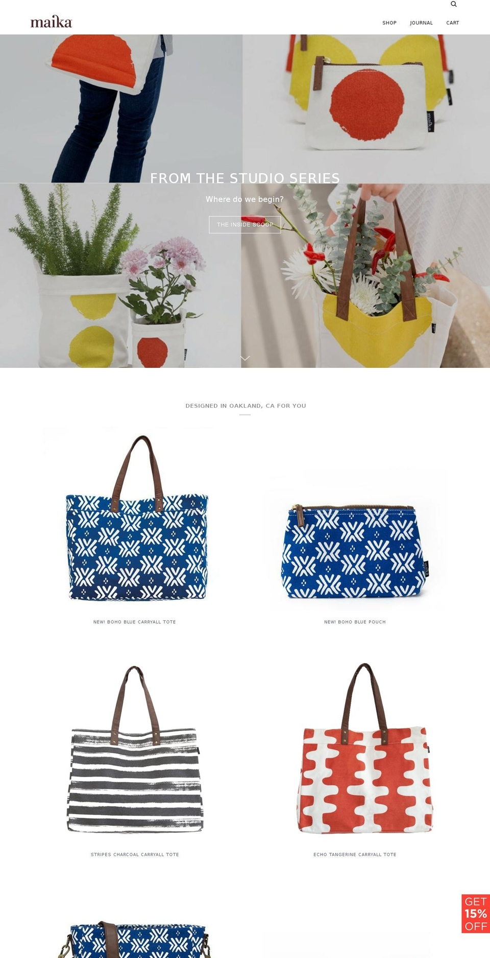 maikagoods.com shopify website screenshot