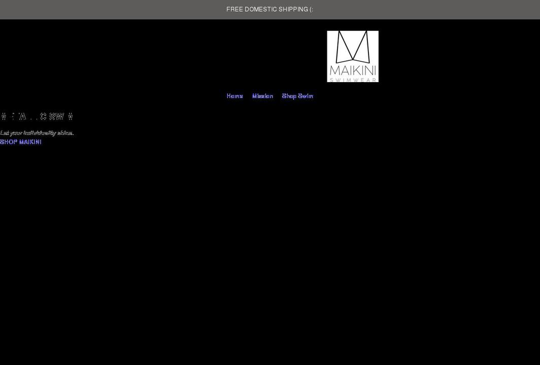 maikini.com shopify website screenshot