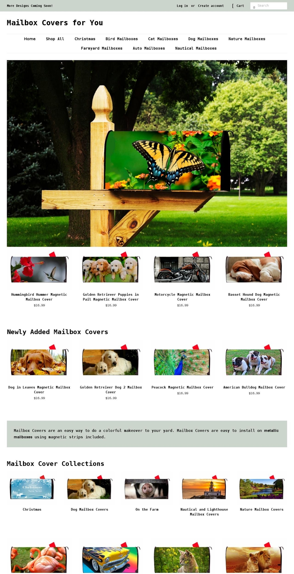 mailboxcoversforyou.com shopify website screenshot