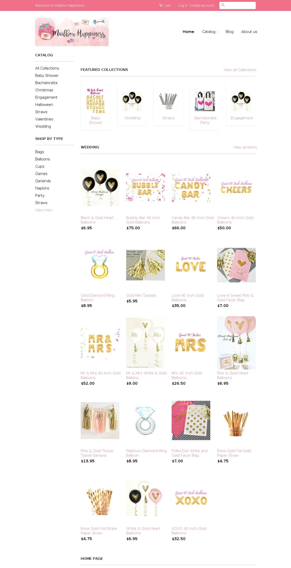 mailboxhappiness.com shopify website screenshot