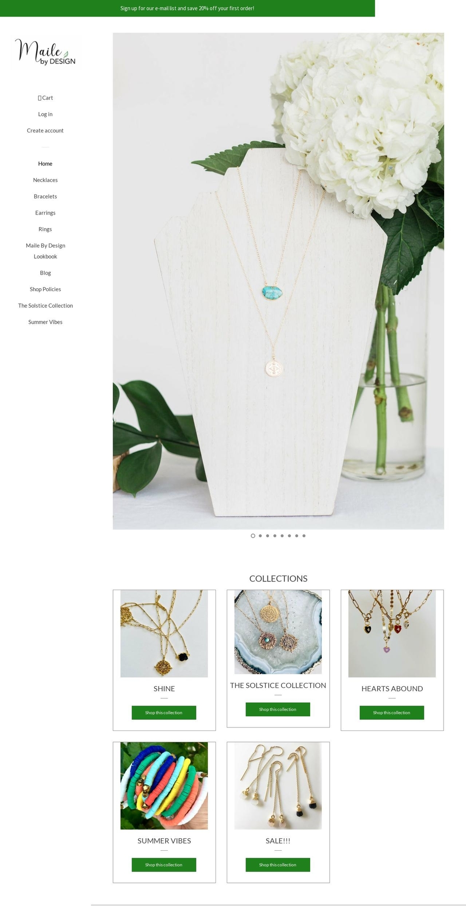 mailebydesign.com — Shopify storefront screenshot