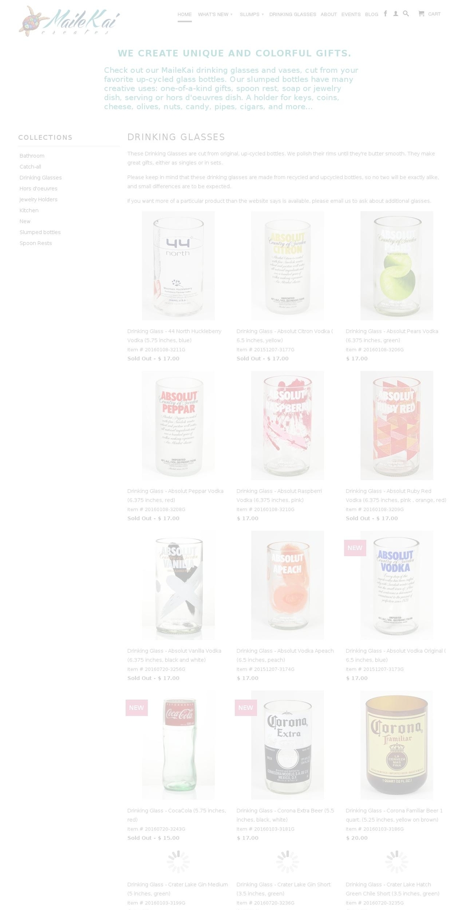 mailekaicreates.com — Shopify storefront screenshot
