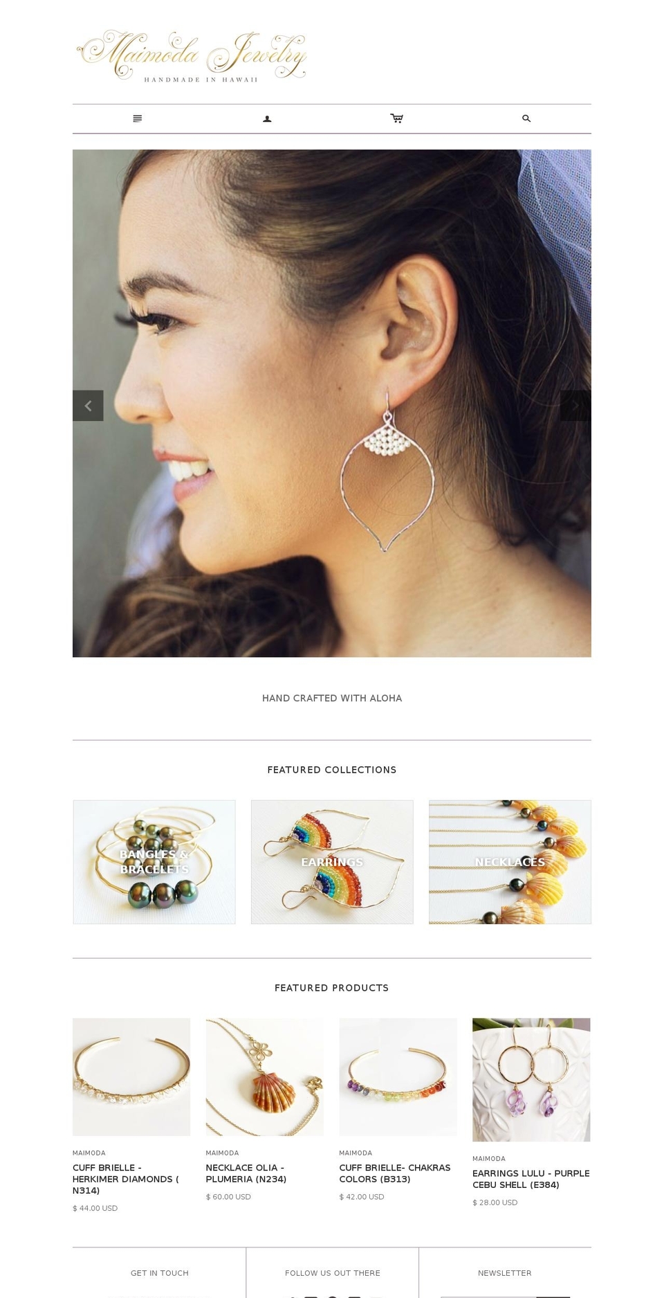 maimodajewelry.com shopify website screenshot