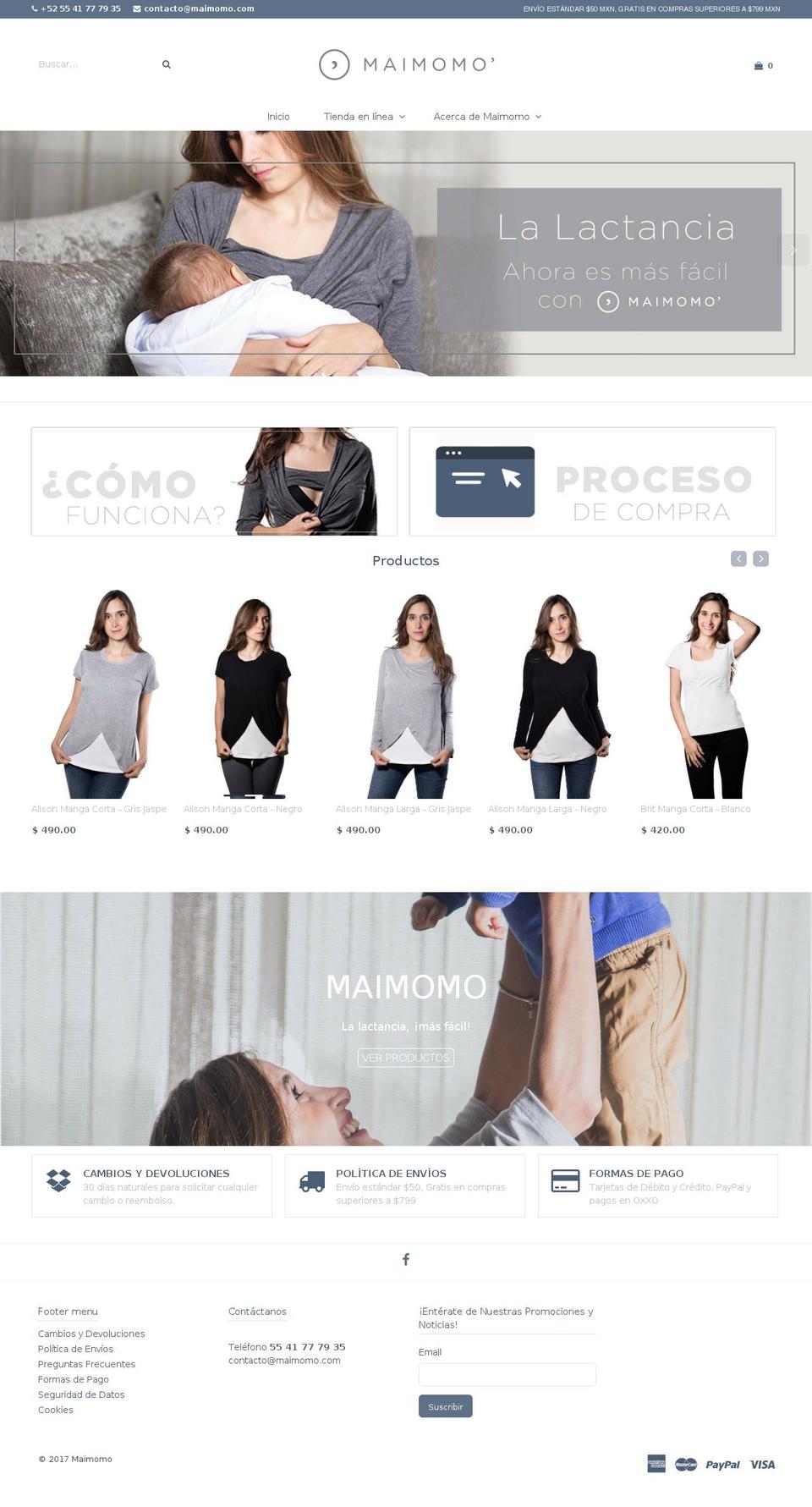 maimomo.com shopify website screenshot