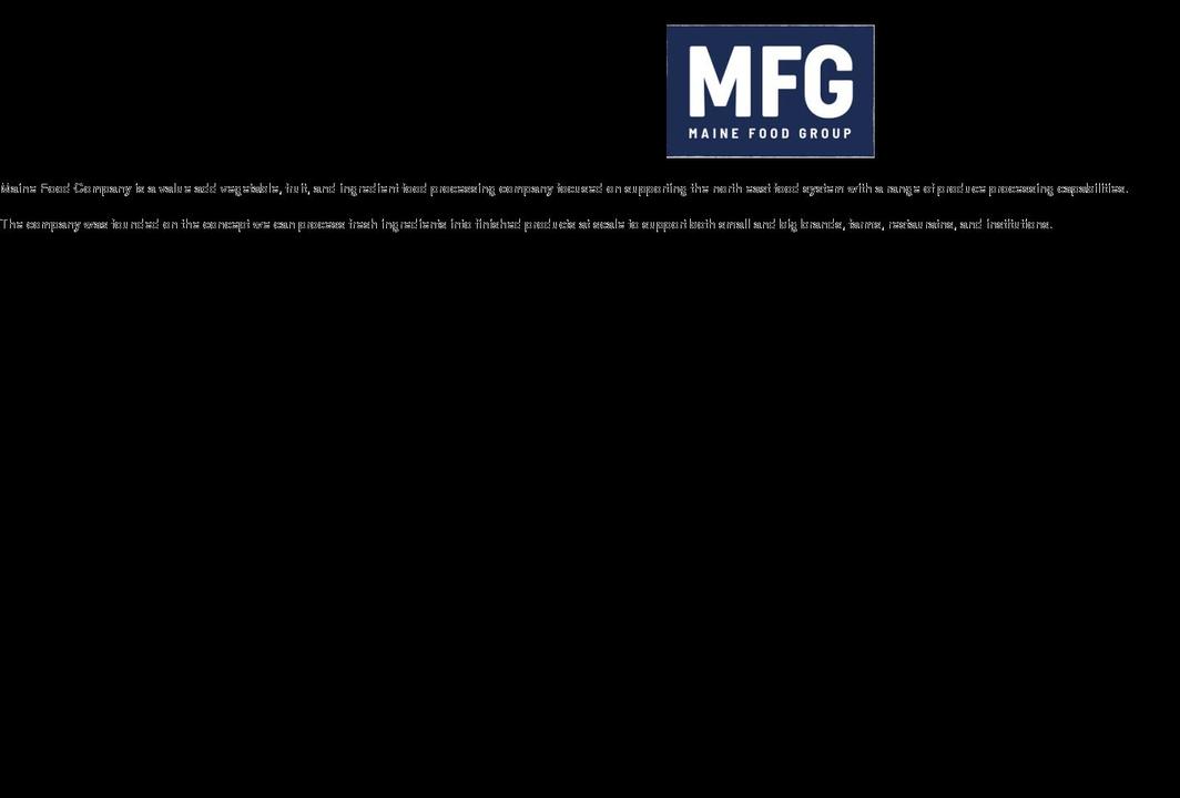 mainefoodgroup.com shopify website screenshot