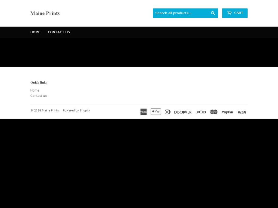 maineprints.com — Shopify storefront screenshot