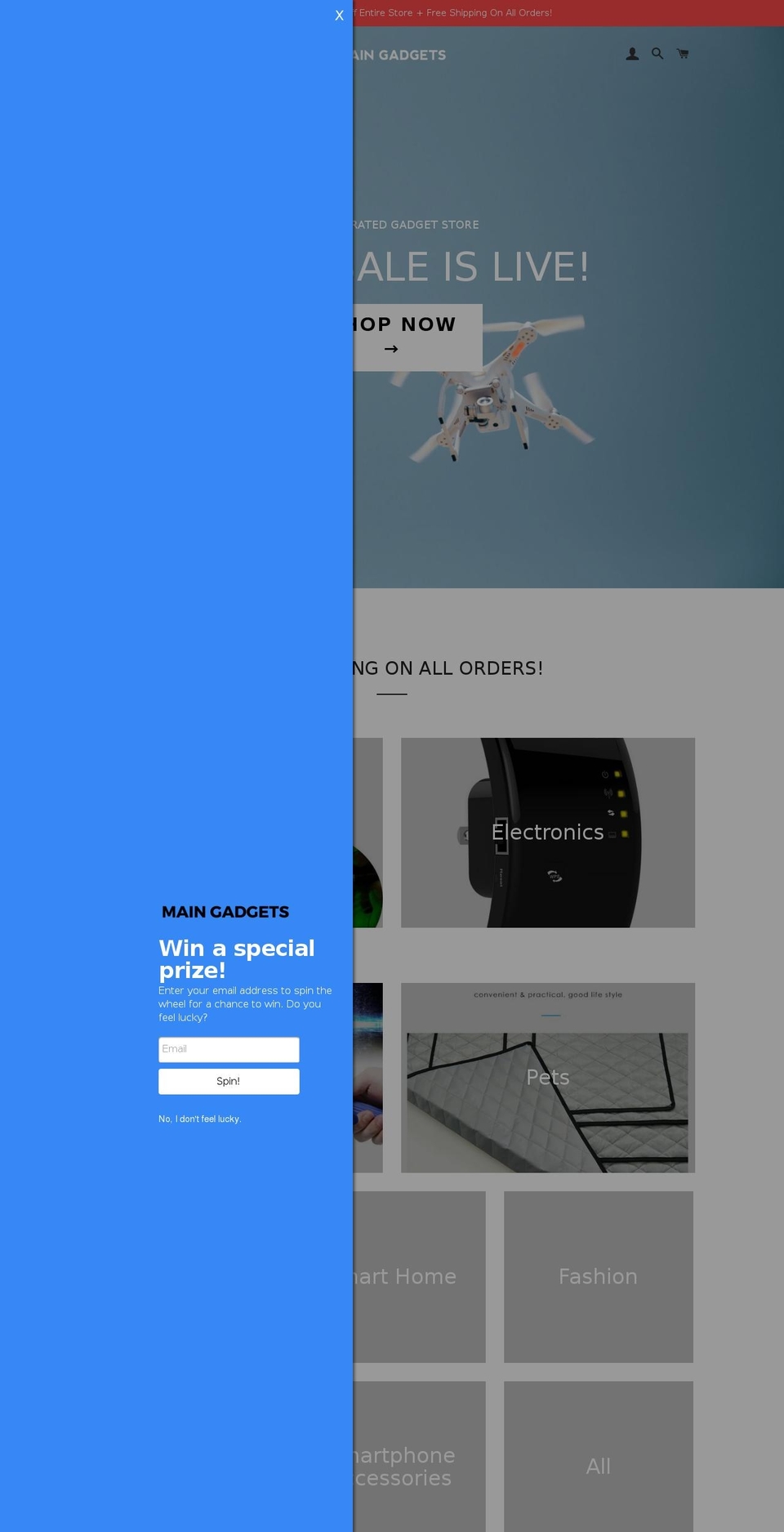 maingadgets.com — Shopify storefront screenshot