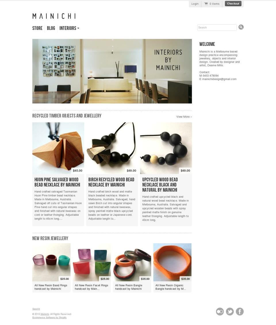 mainichi.com.au shopify website screenshot