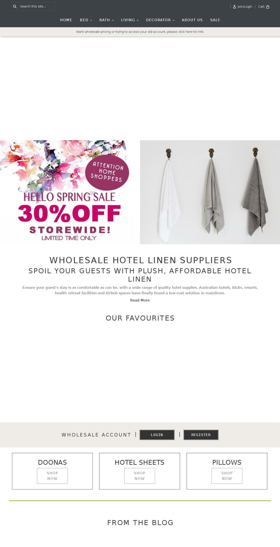 Copy of Copy of Copy of Copy of SL Mainlinen Theme Shopify theme site example mainlinen.com.au
