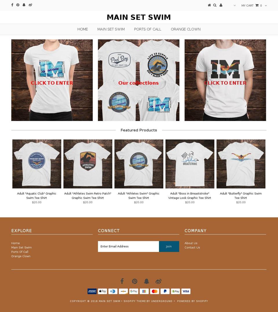 mainsetswim.com — Shopify storefront screenshot