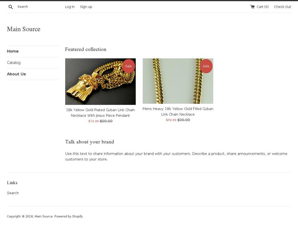 mainsourcefashions.com shopify website screenshot