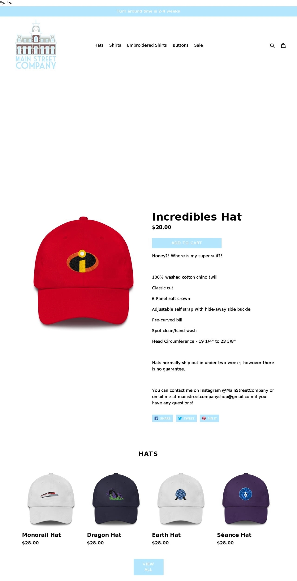 mainstreetcompany.net shopify website screenshot