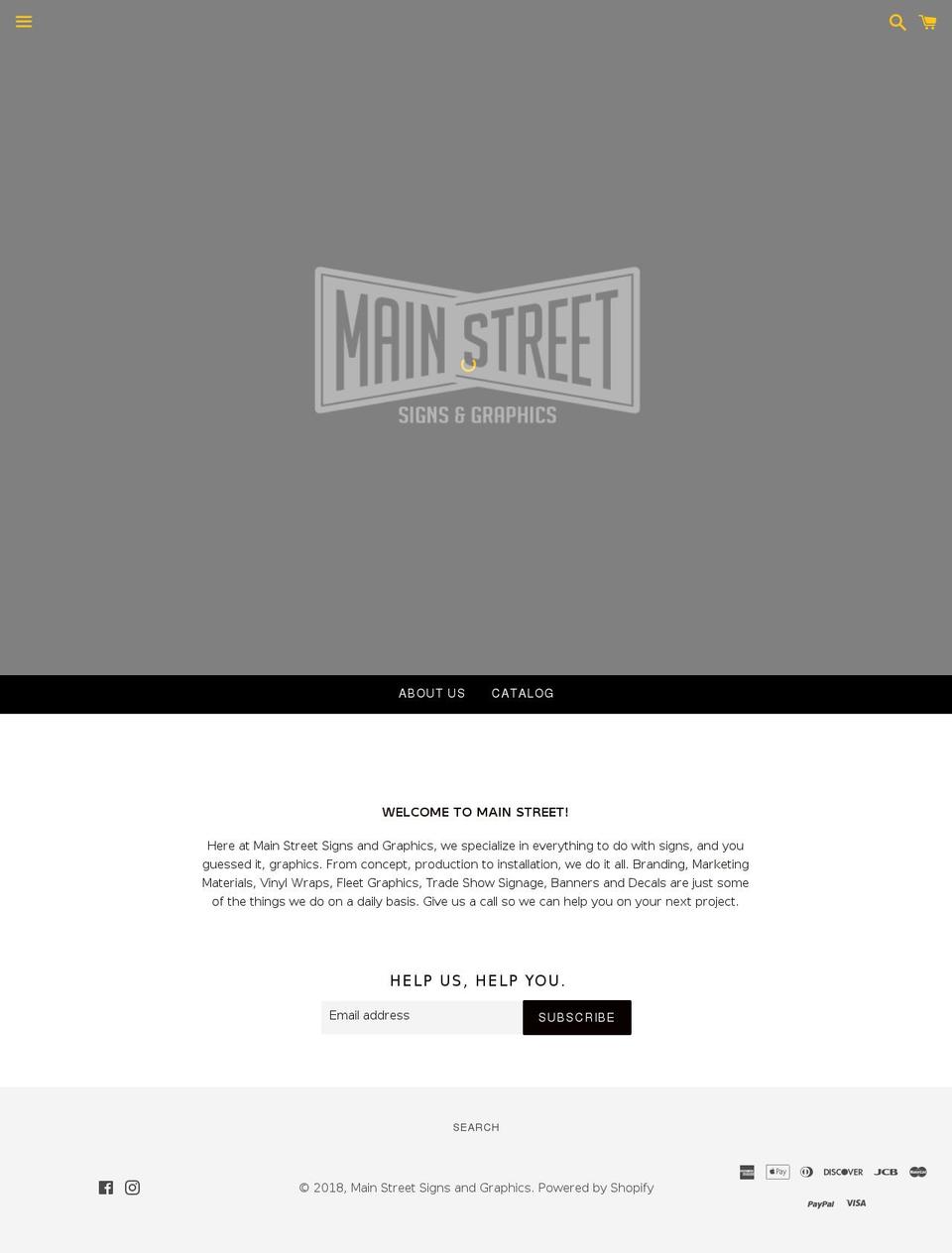 mainstreetinstallers.net shopify website screenshot