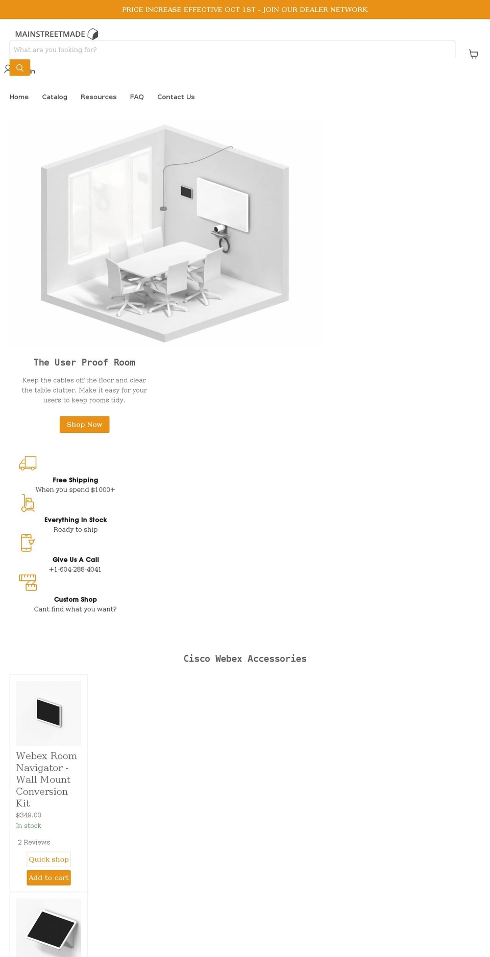 mainstreetmade.com shopify website screenshot