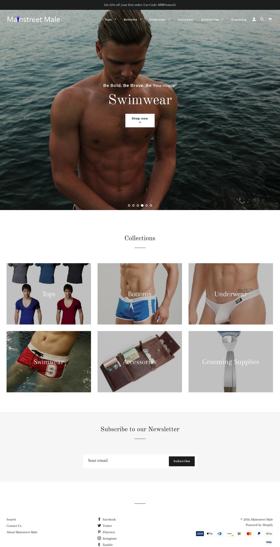 mainstreetmale.com — Shopify storefront screenshot