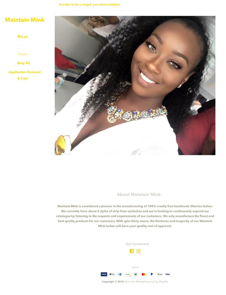 maintainmink.com — Shopify storefront screenshot
