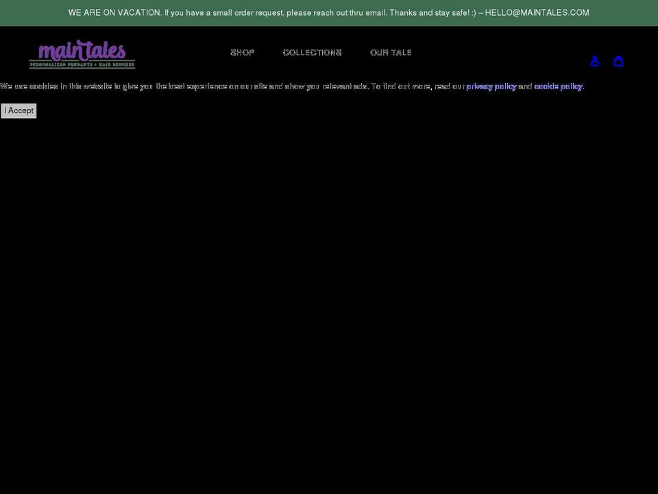 maintales.com shopify website screenshot