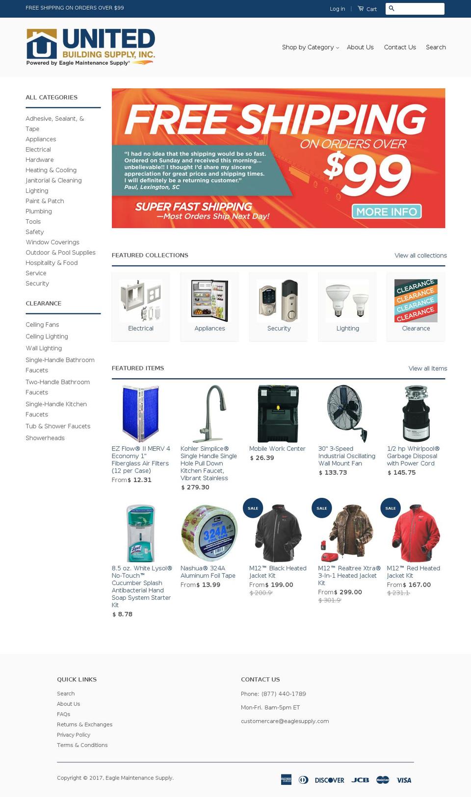 maintenancesupply.com shopify website screenshot