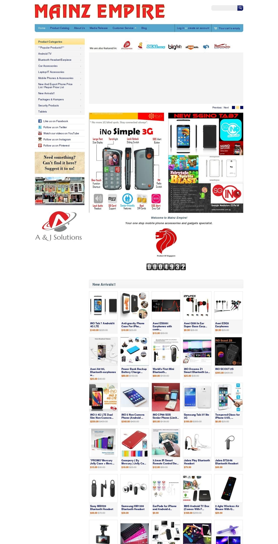mainzent.com shopify website screenshot