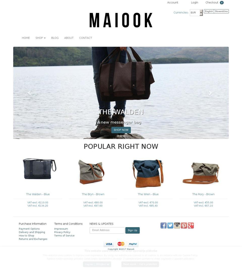 maiook.com shopify website screenshot