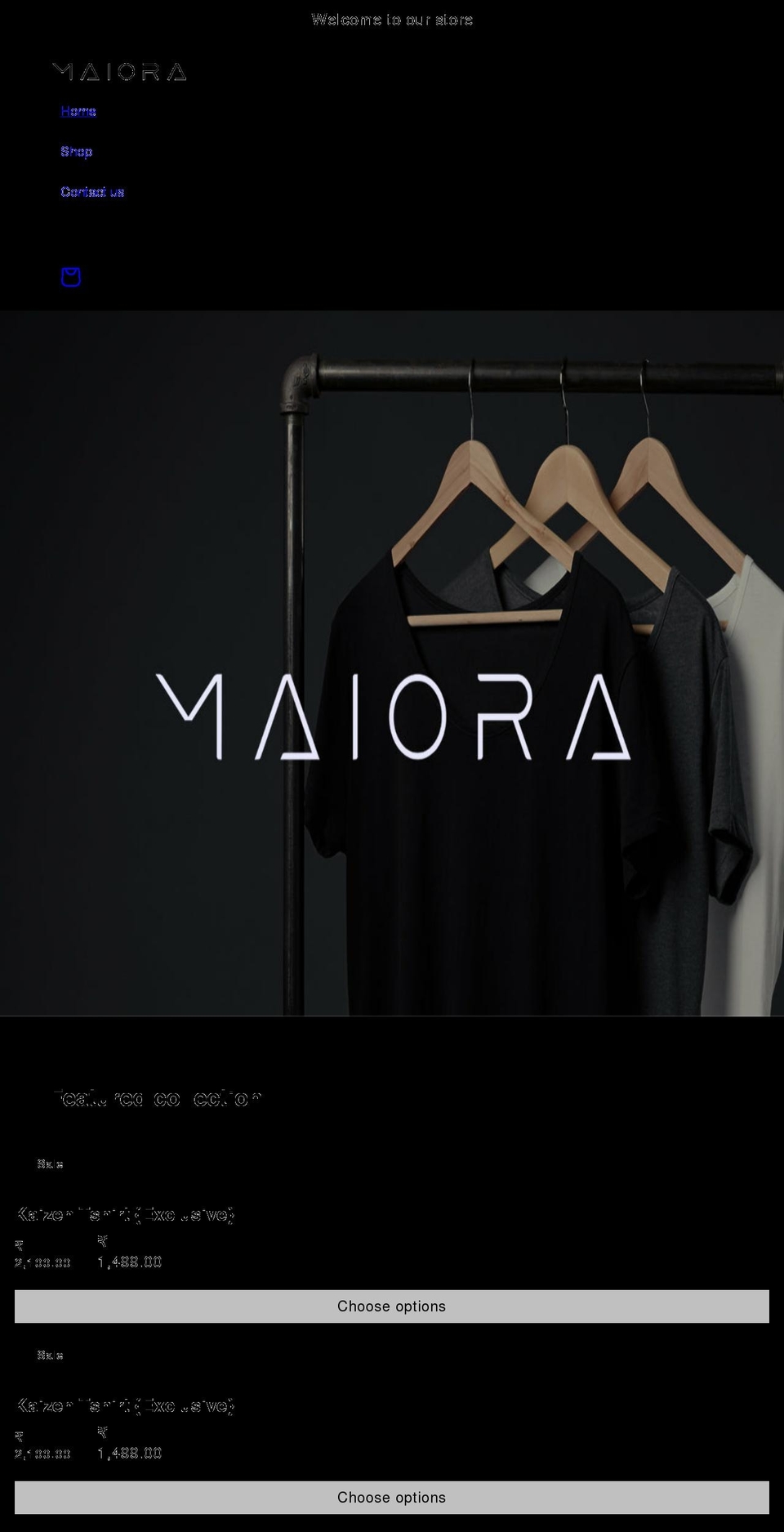 maiora.in shopify website screenshot