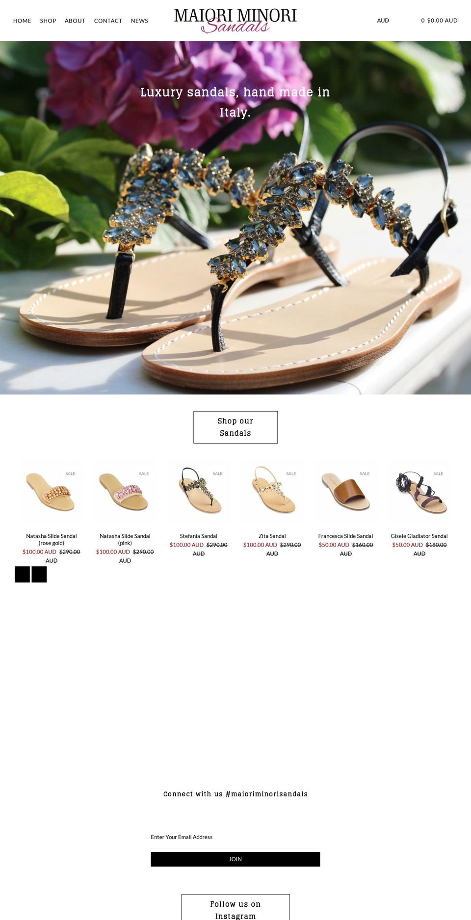 maioriminori.com.au shopify website screenshot