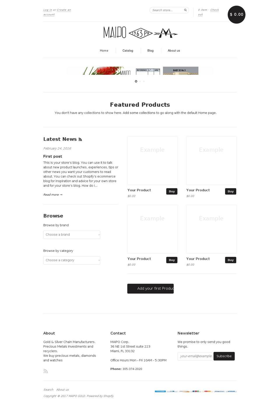 maipogold.com shopify website screenshot