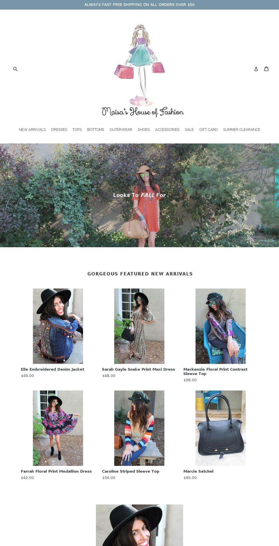 maisashouse.com — Shopify storefront screenshot