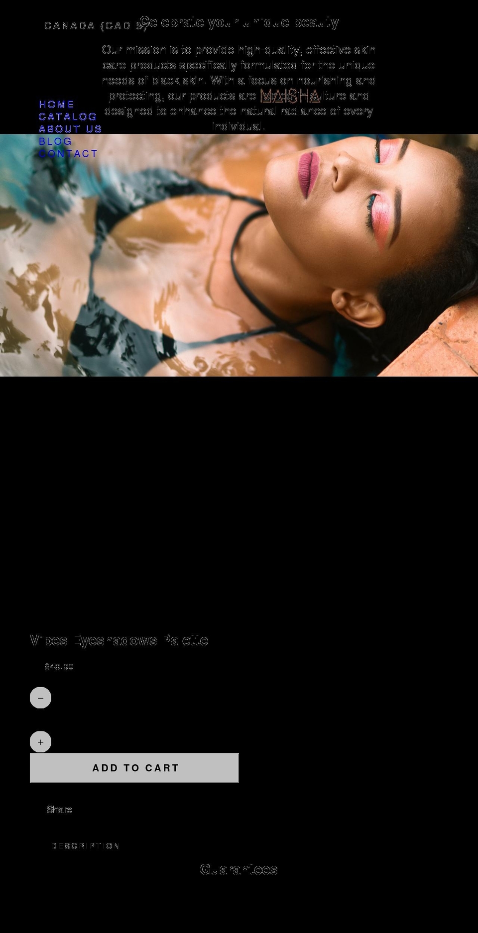 maishabeautyproducts.com shopify website screenshot