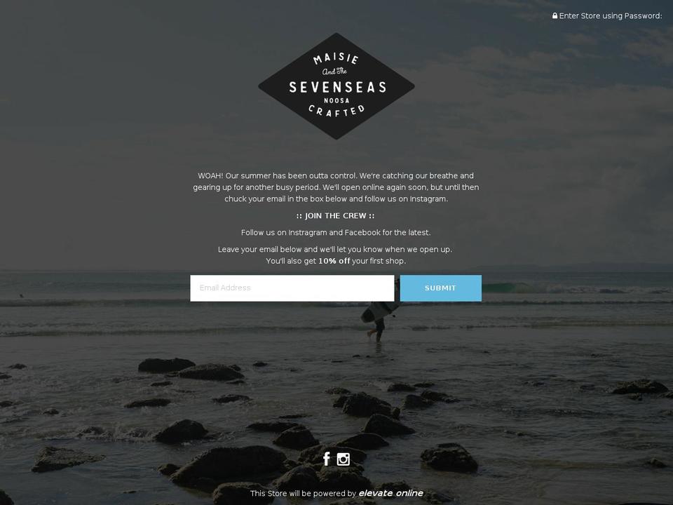 maisieandthesevenseas.com shopify website screenshot