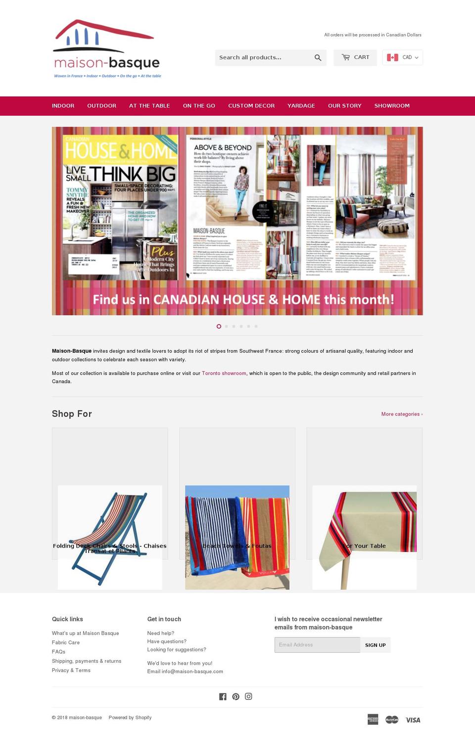 maison-basque.com shopify website screenshot