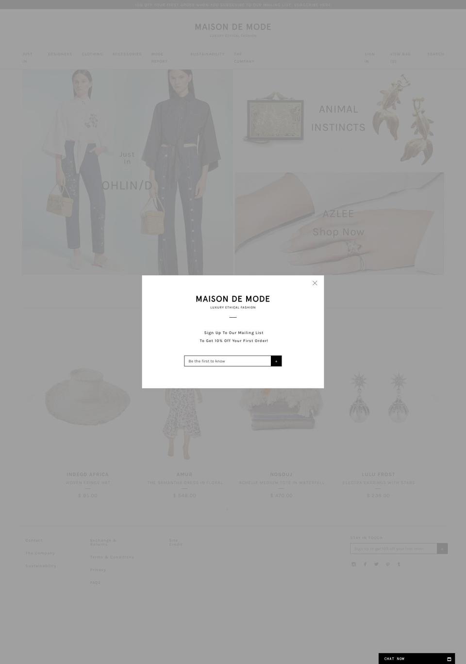 maison-de-mode.com shopify website screenshot