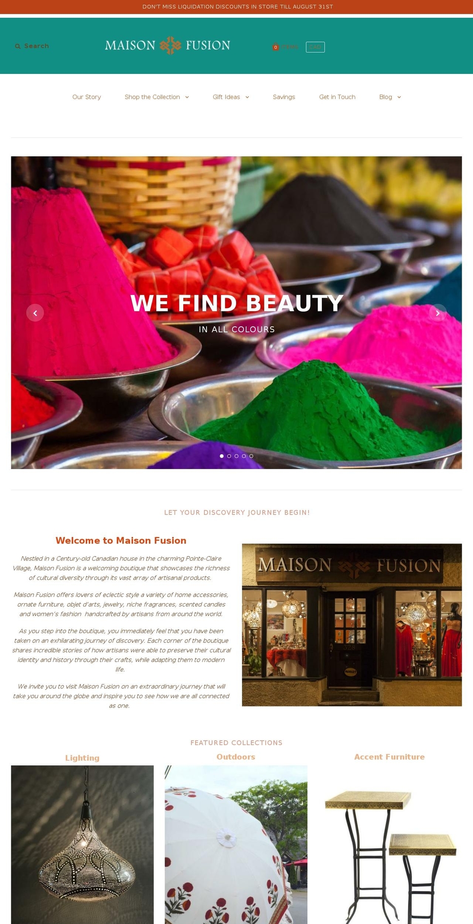 maison-fusion.com — Shopify storefront screenshot