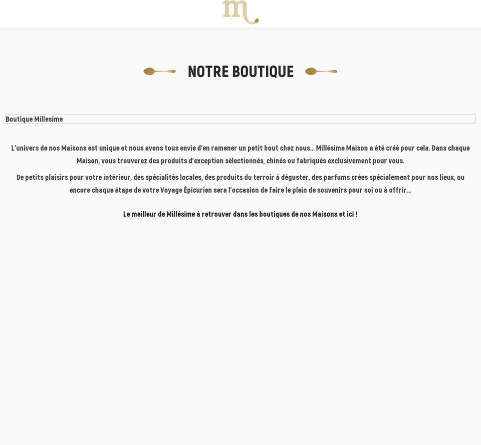 maison-millesime.com — Shopify storefront screenshot