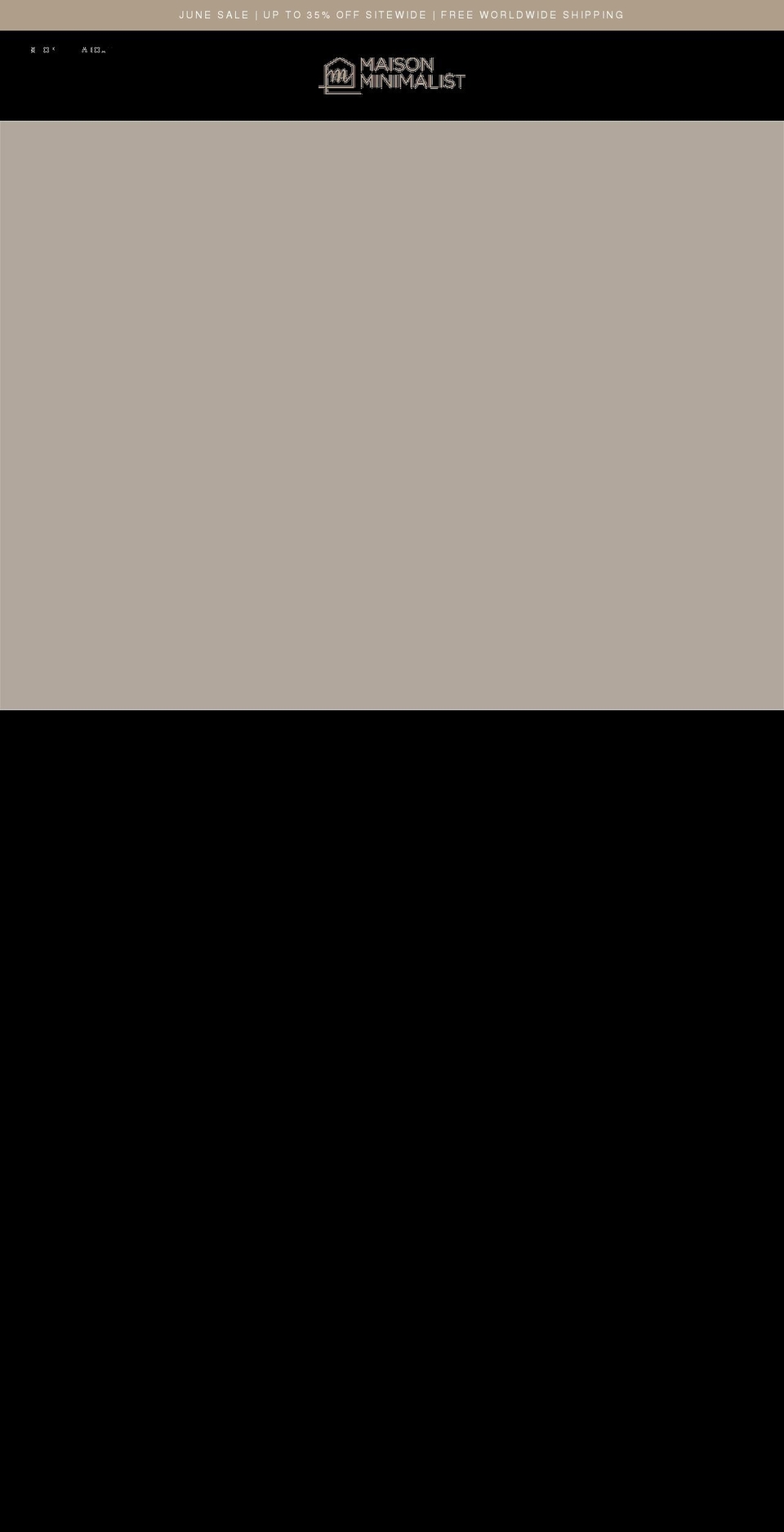 maison-minimalist.com shopify website screenshot