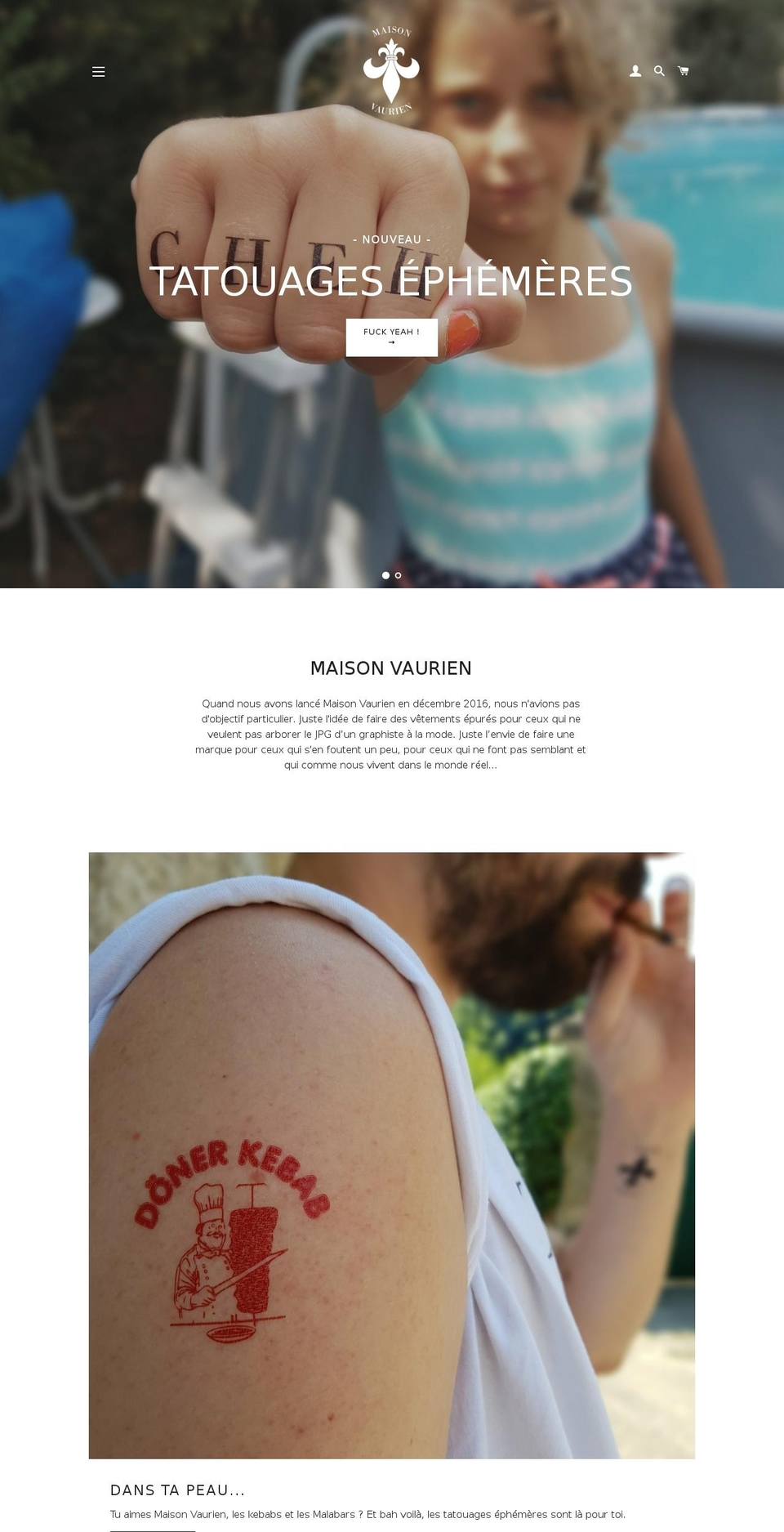 maison-vaurien.com shopify website screenshot