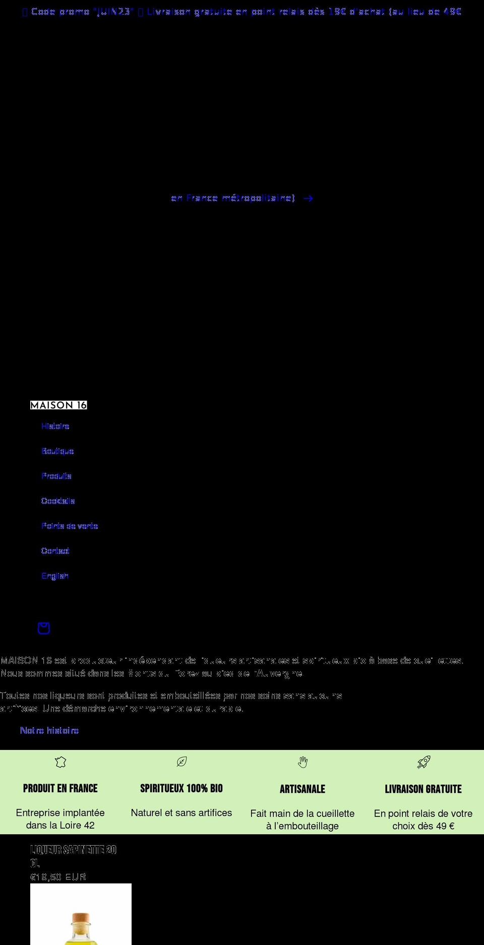 maison16.com shopify website screenshot